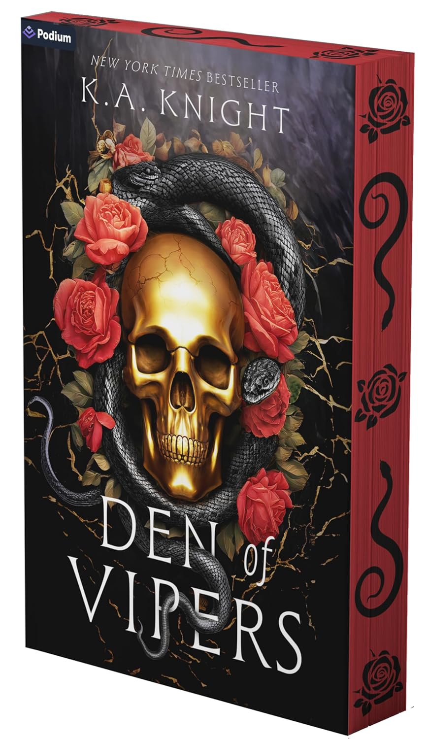 Den of Vipers: A Dark Romance by K a Knight book cover – Dark Fantasy, Enemies To Lovers, Fantasy Romace, Paranormal, Very High Spice romance novel