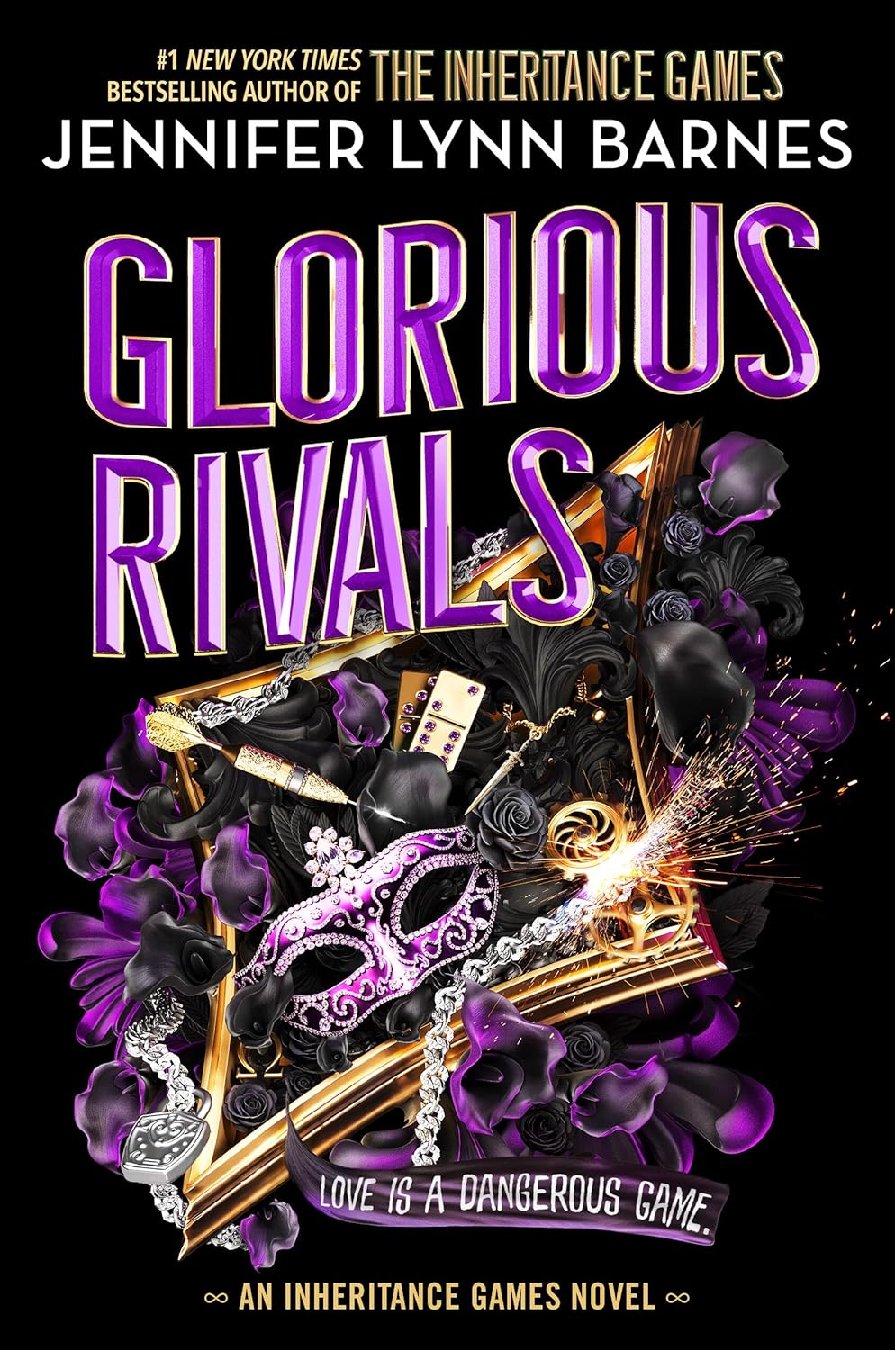 Glorious Rivals by Jennifer Lynn Barnes book cover – Enemies To Lovers, Forced Proximity, Medium Spice romance novel