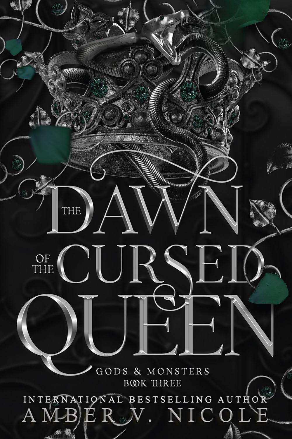 Dawn of the Cursed Queen by Amber V Nicole book cover – Dark Fantasy, Enemies To Lovers, High Spice, Paranormal romance novel