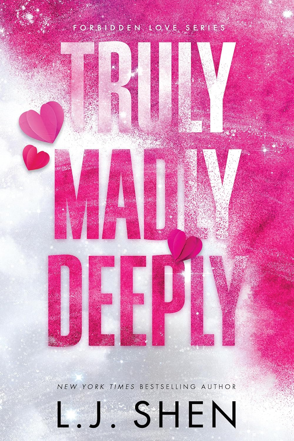 Truly Madly Deeply by L J Shen book cover – Enemies To Lovers, Forbidden Romance, Forced Proximity, Grumpy X Sunshine, High Spice romance novel
