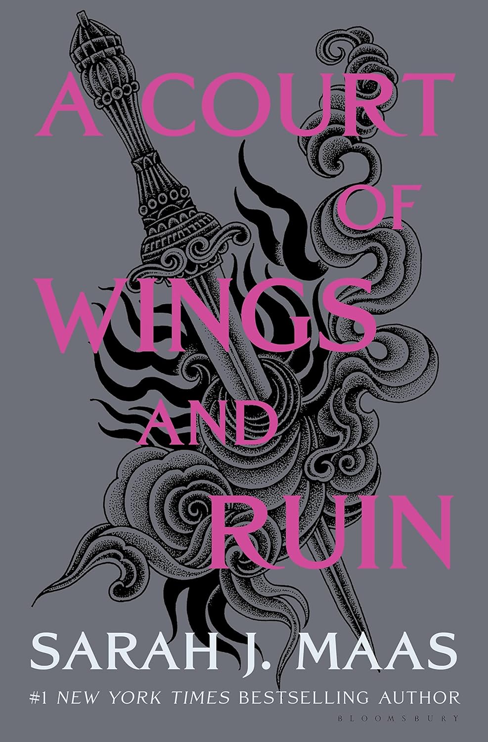 A Court of Wings and Ruin by Sarah J Maas book cover – Dark Fantasy, Enemies To Lovers, Fae Fantasy, Fantasy Romace, Found Family, High Fantasy, High Spice, Witch/Magic romance novel