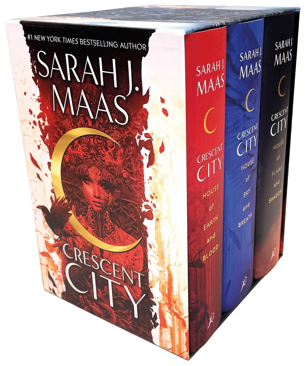 Crescent City Hardcover Box Set by Sarah J Maas book cover – Dark Fantasy, Enemies To Lovers, Fantasy Romace, High Fantasy, High Spice, Paranormal, Witch/Magic romance novel