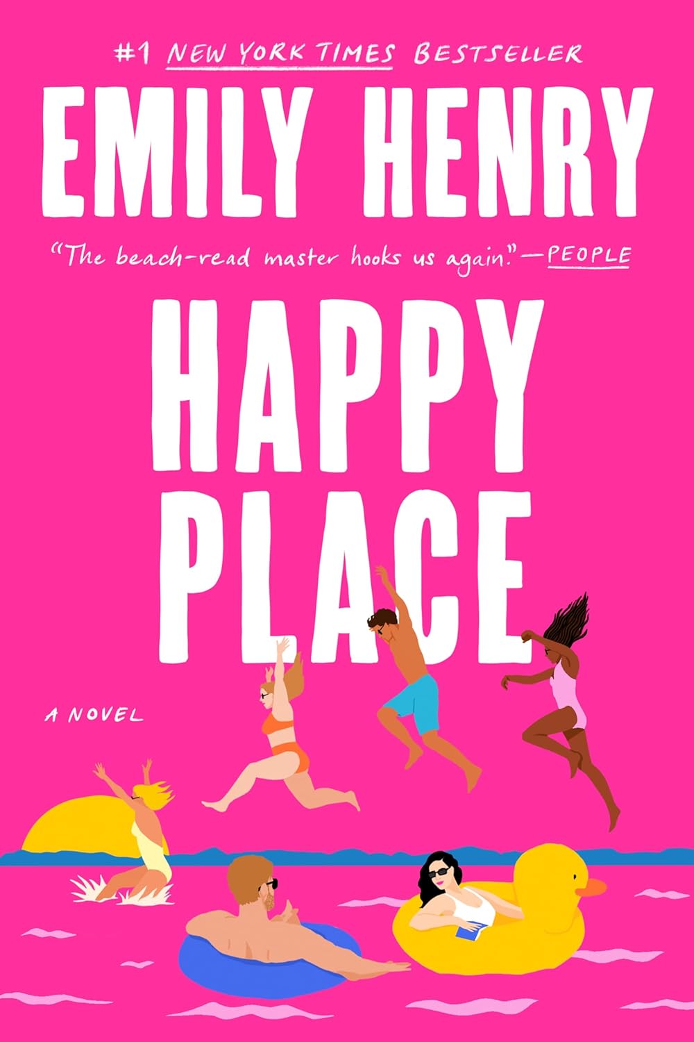 Happy Place by Emily Henry book cover – Age Gap, Contemporary Romance, Enemies To Lovers, Forced Proximity, Found Family, Friends To Lovers, Grumpy X Sunshine, Medium Spice, Small Town & Rural romance novel