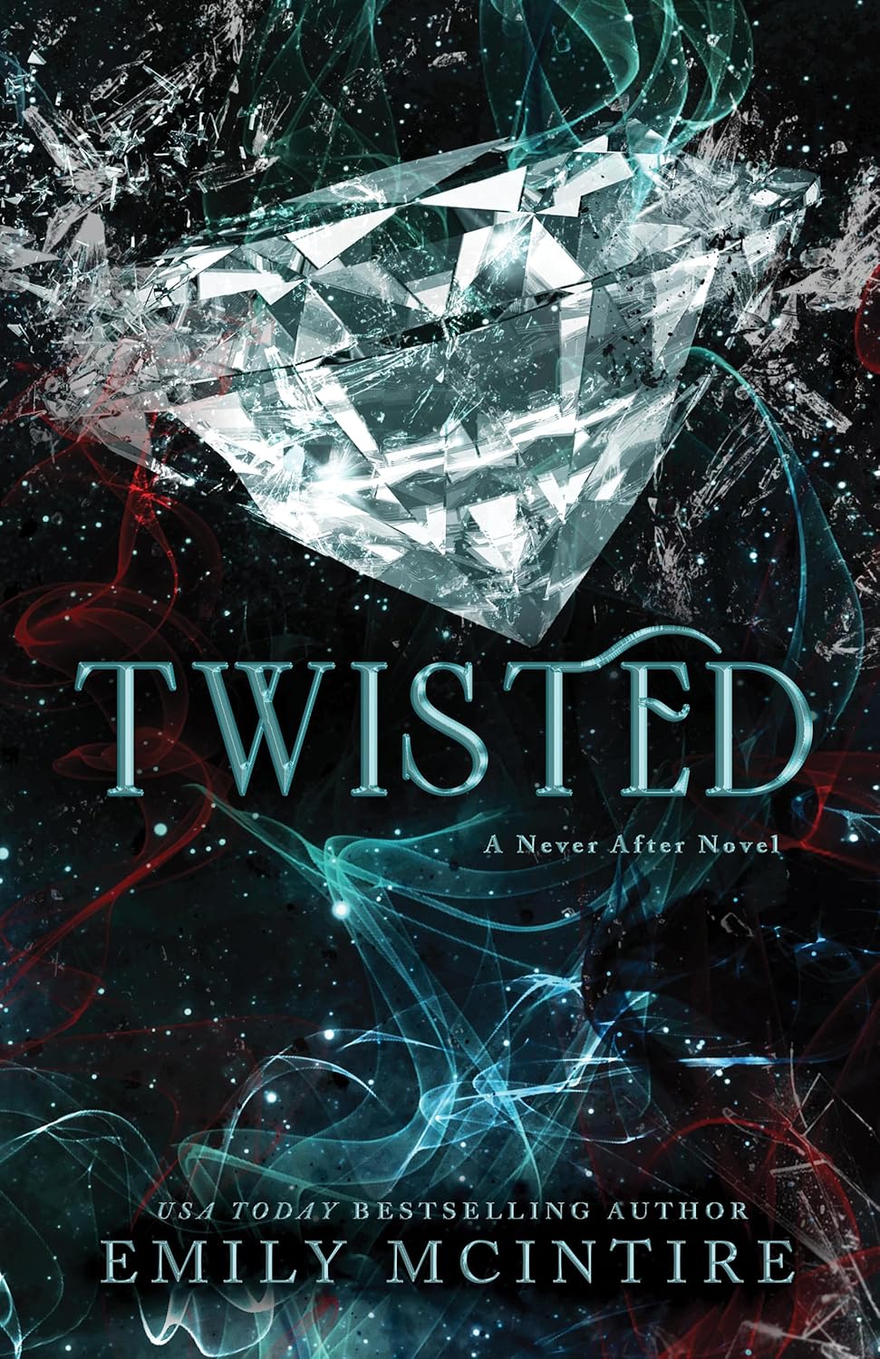 Twisted by Emily McIntire book cover – Age Gap, Contemporary Romance, Dark Romance, Enemies To Lovers, Forced Proximity, Grumpy X Sunshine, Medium Spice romance novel