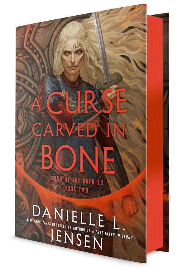 Curse Carved in Bone: Book Two of the Saga of the Unfated by Danielle L Jensen book cover – Enemies To Lovers, Fae Fantasy, Fantasy Romace, High Fantasy, Medium Spice romance novel