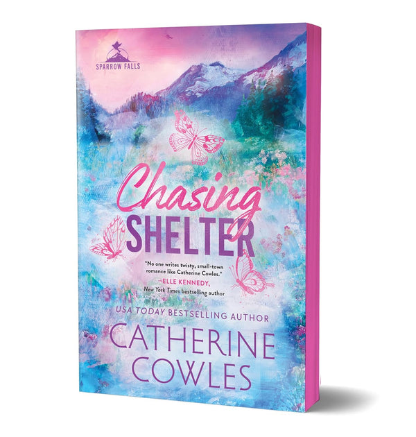 Chasing Shelter (Deluxe Edition) (Special) by Catherine Cowles book cover – Forbidden Romance, Forced Proximity, High Spice, Small Town & Rural romance novel