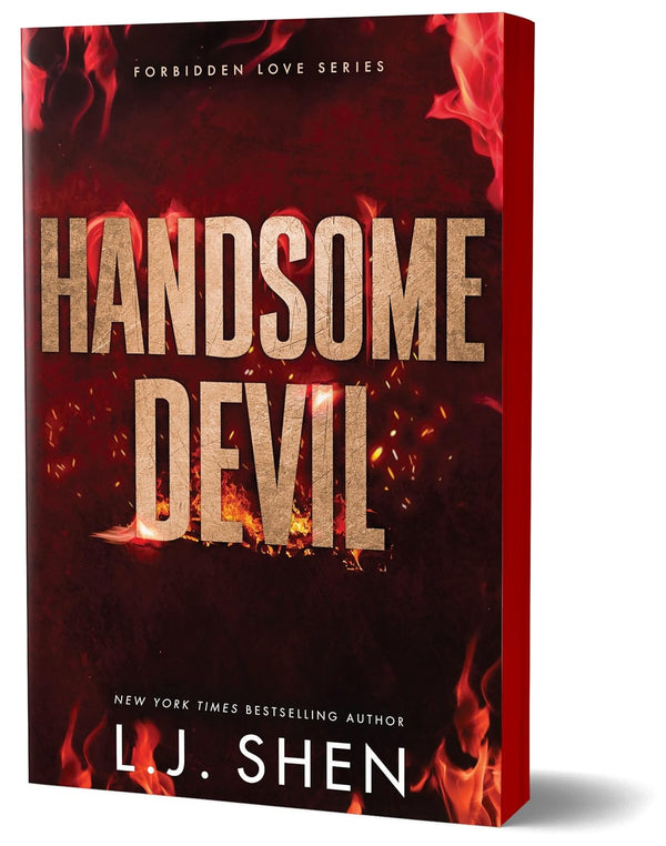 Handsome Devil (Deluxe Edition) by L J Shen book cover – Forbidden Romance, Forced Proximity, Friends To Lovers, Very High Spice romance novel