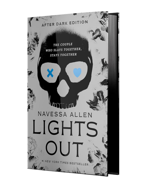Lights Out Collector's Edition: An Into Darkness Novel by Navessa Allen book cover – Dark Romance, Forbidden Romance, Forced Proximity, Very High Spice romance novel