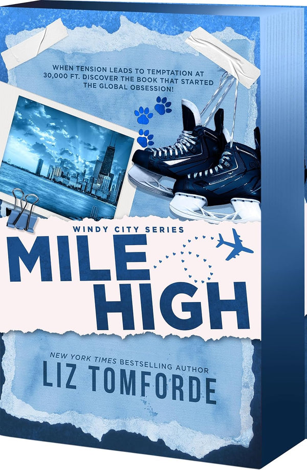 Mile High by Liz Tomforde book cover – Enemies To Lovers, Forced Proximity, High Spice, Sports romance novel