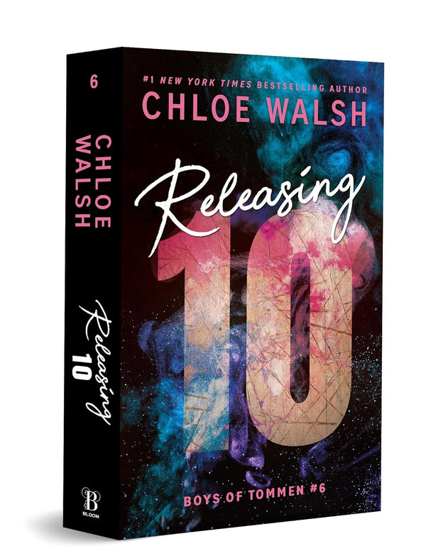 Releasing 10 (Standard Edition) by Chloe Walsh book cover – Age Gap, Forbidden Romance, Forced Proximity, Found Family, Grumpy X Sunshine, Small Town & Rural, Sports, Very High Spice romance novel