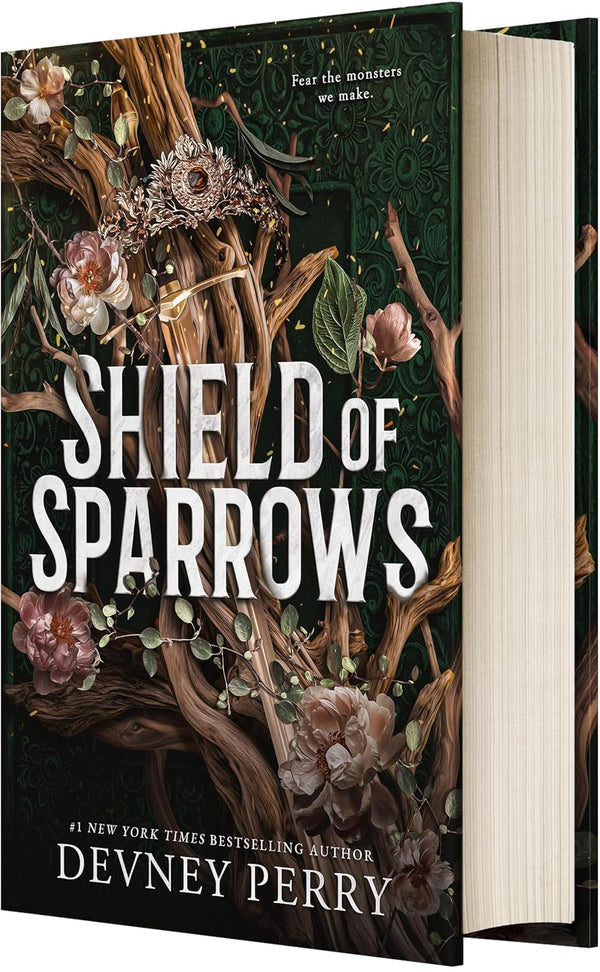 Shield of Sparrows by Devney Perry book cover – Dark Fantasy, Enemies To Lovers, High Fantasy, High Spice, Witch/Magic romance novel
