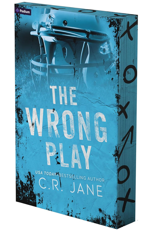 The Wrong Play: A Football Romance by C R Jane book cover – Forced Proximity, Grumpy X Sunshine, High Spice, Sports romance novel